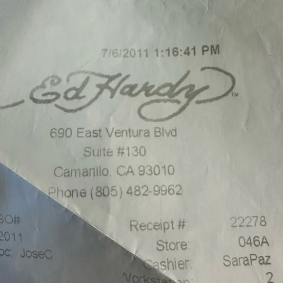 Ed Hardy Multicolor Tiger Plastic Bag - Picture 5 of 5